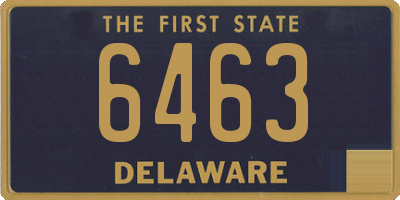 DE license plate 6463