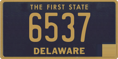 DE license plate 6537