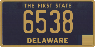 DE license plate 6538