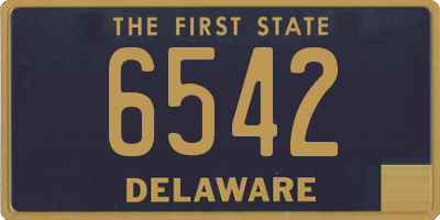 DE license plate 6542