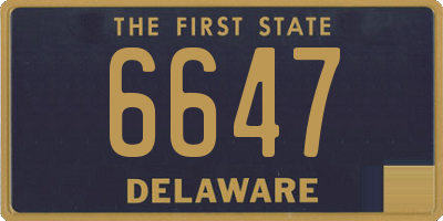 DE license plate 6647