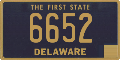 DE license plate 6652