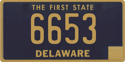 DE license plate 6653