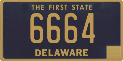 DE license plate 6664