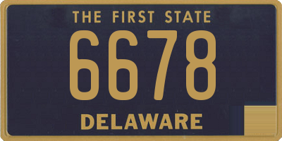 DE license plate 6678