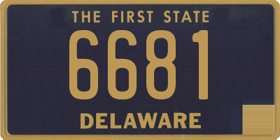 DE license plate 6681