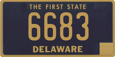 DE license plate 6683
