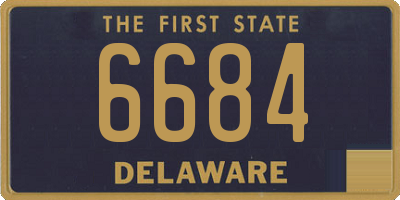 DE license plate 6684