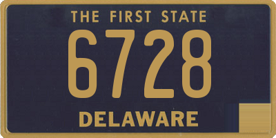 DE license plate 6728