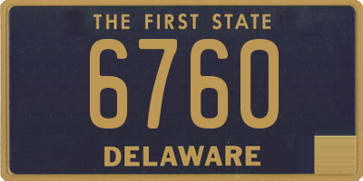 DE license plate 6760