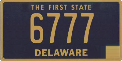 DE license plate 6777