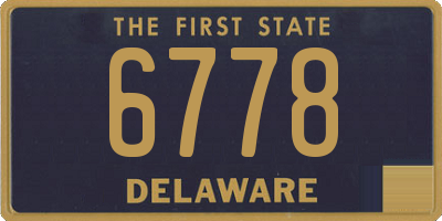 DE license plate 6778