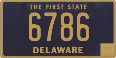 DE license plate 6786