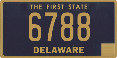 DE license plate 6788