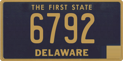 DE license plate 6792