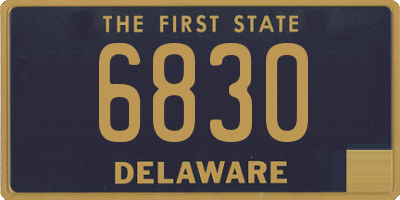 DE license plate 6830