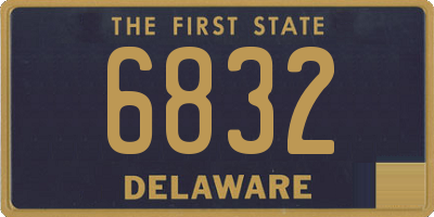 DE license plate 6832