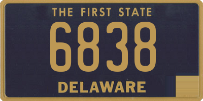 DE license plate 6838