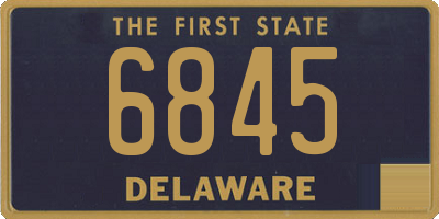 DE license plate 6845