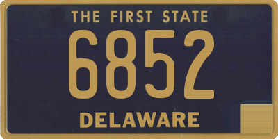 DE license plate 6852