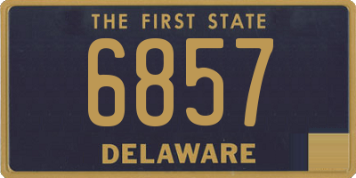 DE license plate 6857
