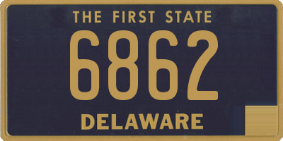DE license plate 6862