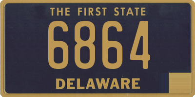 DE license plate 6864