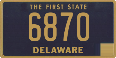 DE license plate 6870
