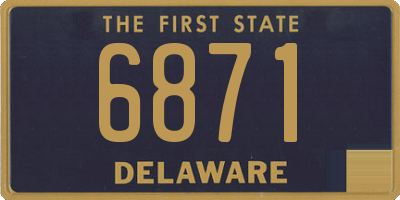 DE license plate 6871