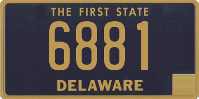 DE license plate 6881