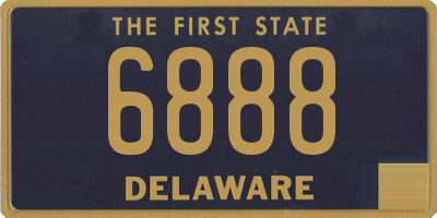 DE license plate 6888
