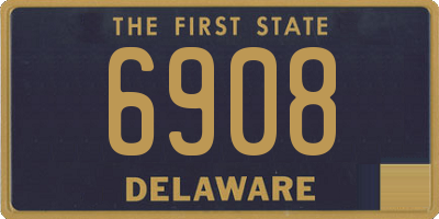 DE license plate 6908