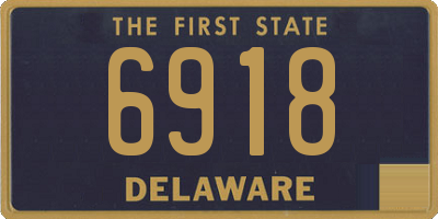 DE license plate 6918
