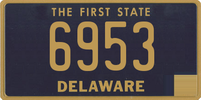 DE license plate 6953