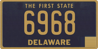 DE license plate 6968