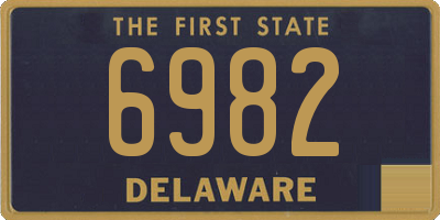 DE license plate 6982