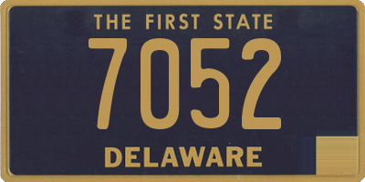 DE license plate 7052