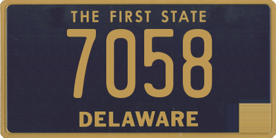 DE license plate 7058