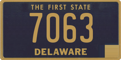 DE license plate 7063