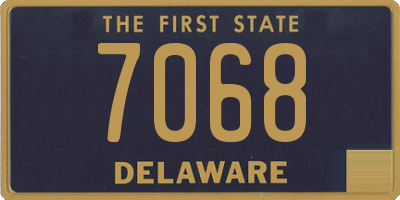 DE license plate 7068