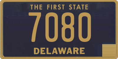 DE license plate 7080