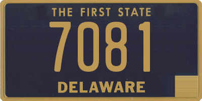 DE license plate 7081
