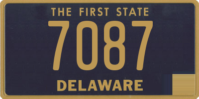 DE license plate 7087