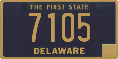 DE license plate 7105