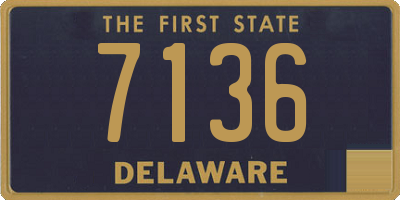 DE license plate 7136