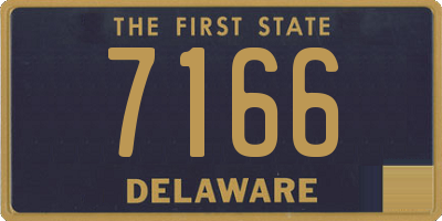DE license plate 7166
