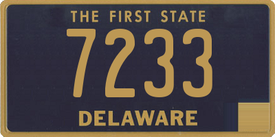 DE license plate 7233