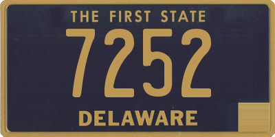 DE license plate 7252