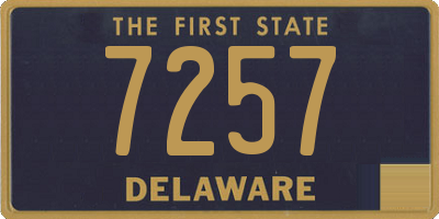 DE license plate 7257