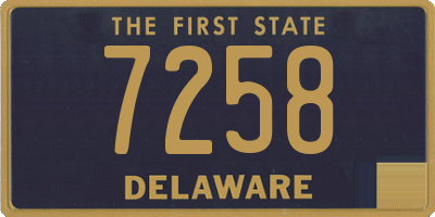 DE license plate 7258